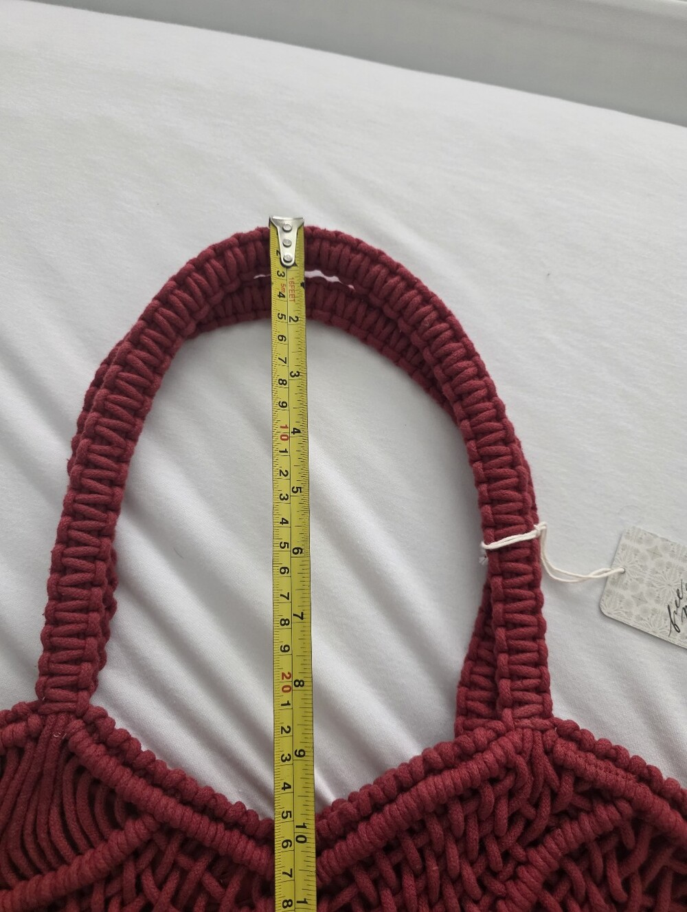Free People Terra Cotta Macramé Fringe Tote - Picture 5 of 5